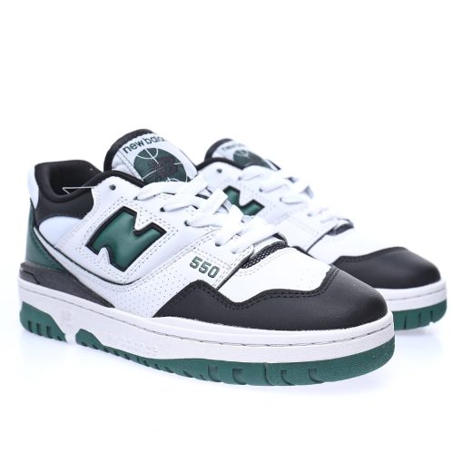 New Balance BB550 "Leather white black dark green"