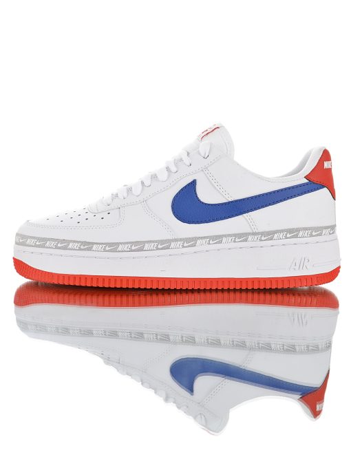 Nike Air Force 1' 07"Overbranded White Royal Red"