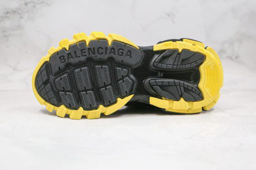 BALENCIAGA Track Mule Clear Sole Sneakers black yellow