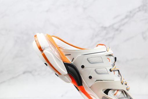 BALENCIAGA Track Mule Clear Sole Sneakers White orange