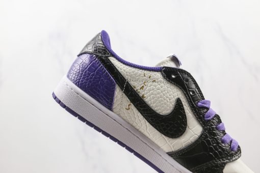 Nike Wmns Air Jordan 1 Low barb alligator purple gold