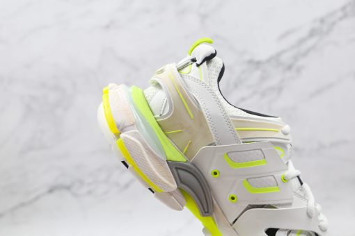 BALENCIAGA Track Mule Clear Sole Sneakers white green