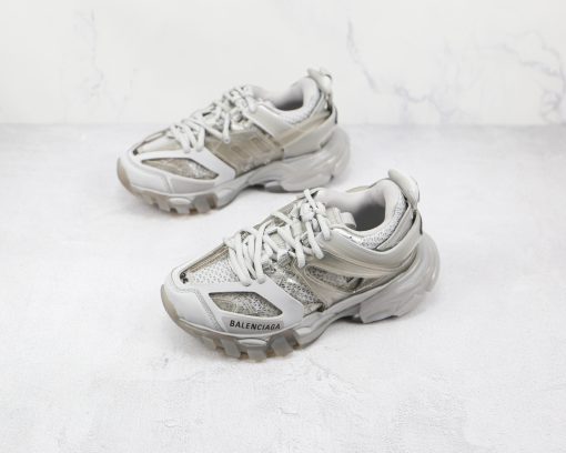 BALENCIAGA Track Mule Clear Sole Sneakers grey