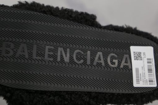 Balenciaga wool slippers black