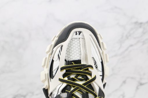 BALENCIAGA Track Mule Clear Sole Sneakers Black and White