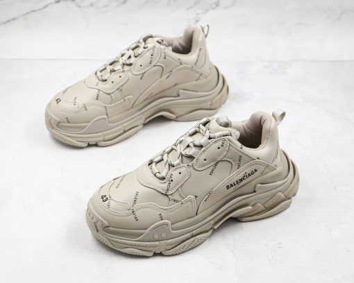 Balenciaga Triple BEIGE BLACK LOGO