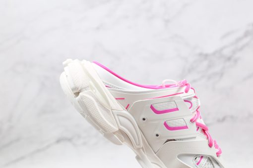 BALENCIAGA Track Mule Clear Sole Sneakers White pink