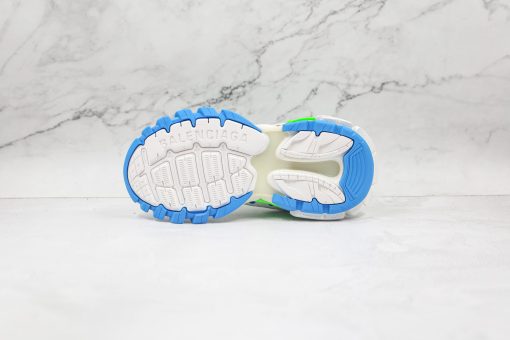 BALENCIAGA Track Mule Clear Sole Sneakers white blue green - Image 6