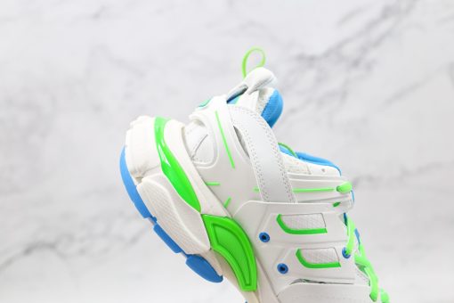 BALENCIAGA Track Mule Clear Sole Sneakers white blue green - Image 3