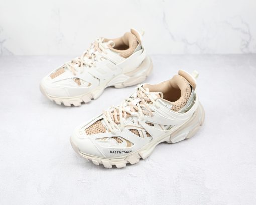 BALENCIAGA Track Mule Clear Sole Sneakers no light beige