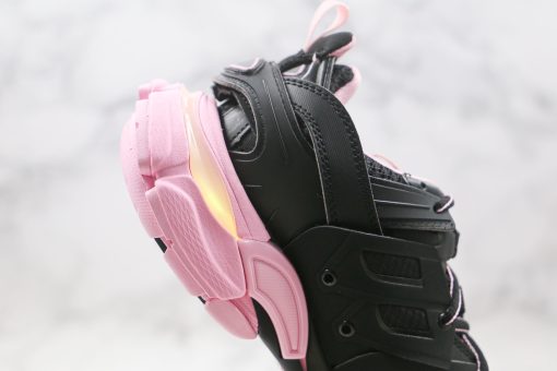 BALENCIAGA Track Mule Clear Sole Sneakers black pink - Image 3