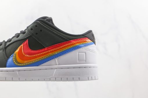 NIKE SB Dunk Low black and white rainbow print - Image 3