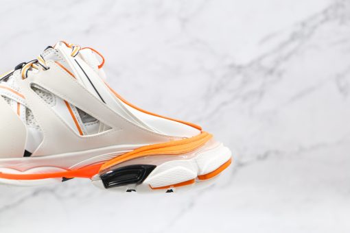 BALENCIAGA Track Mule Clear Sole Sneakers White orange