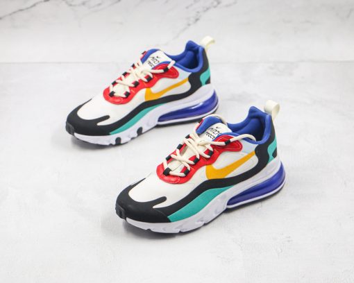 Nike 270 react white black red blue