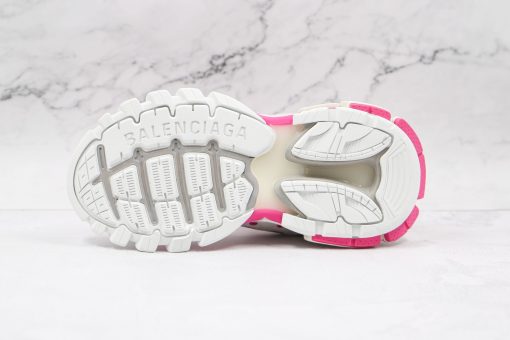 BALENCIAGA Track Mule Clear Sole Sneakers white pink