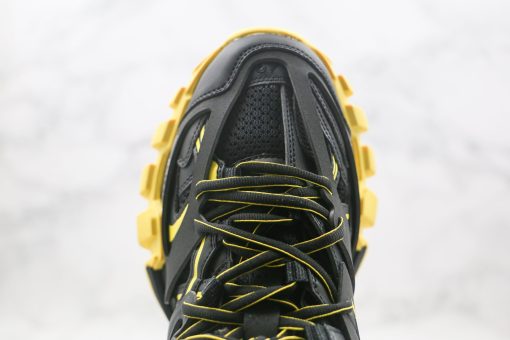 BALENCIAGA Track Mule Clear Sole Sneakers black yellow