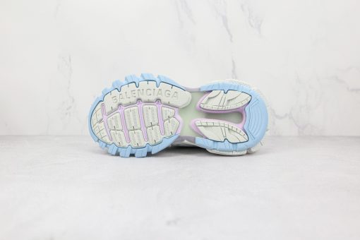 BALENCIAGA Track Mule Clear Sole Sneakers White blue purple - Image 7