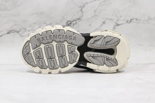 BALENCIAGA Track Mule Clear Sole Sneakers Black and White