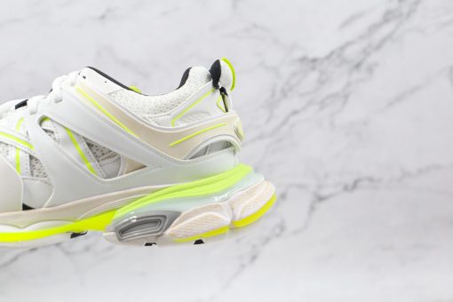 BALENCIAGA Track Mule Clear Sole Sneakers white green