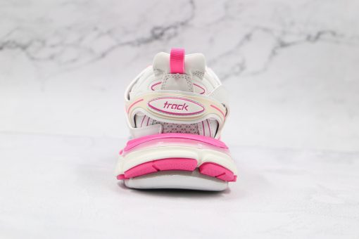 BALENCIAGA Track Mule Clear Sole Sneakers white pink