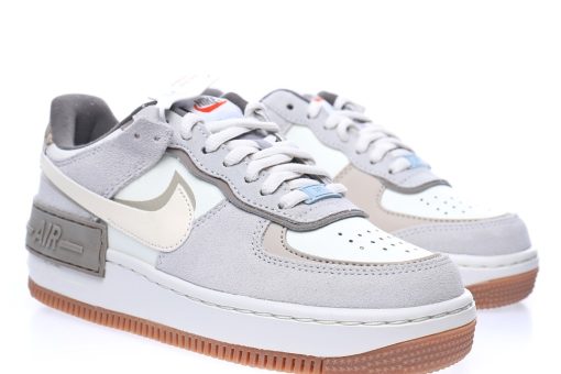 Nike WMNS Air Force 1 Shadow"Fog Gray/Ivory/White/Purple"