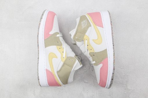 Nike Air Jordan 1 Mid pink white brown