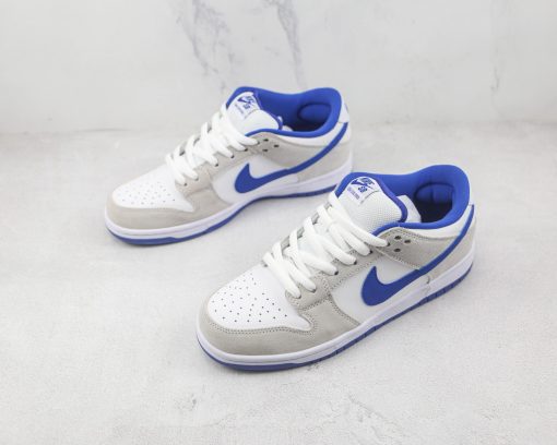 Nike SB Dunk Low white grey blue tick