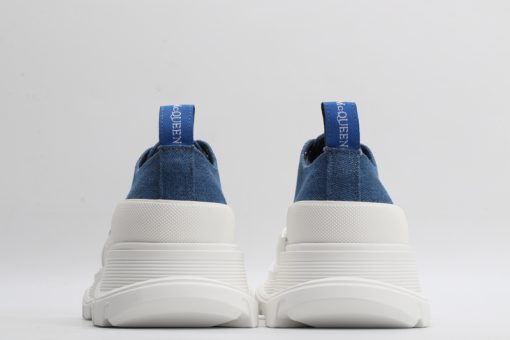 Low top blue white background