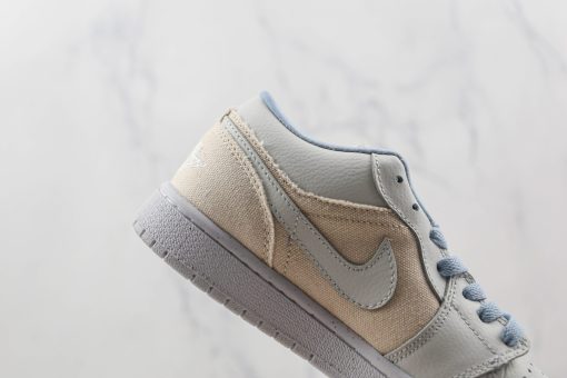 Nike  Air Jordan 1 Low Canvas Grey Cream - Image 6