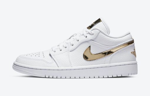 Nike Air Jordan 1 Low White Metallic Gold (W)