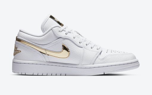 Nike Air Jordan 1 Low White Metallic Gold (W)