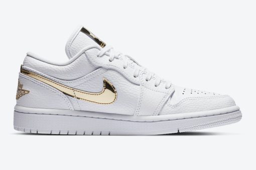 Nike Air Jordan 1 Low White Metallic Gold (W)