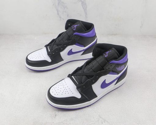 Nike Air Jordan 1 Mid White Black Purple