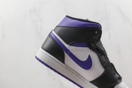 Nike Air Jordan 1 Mid White Black Purple