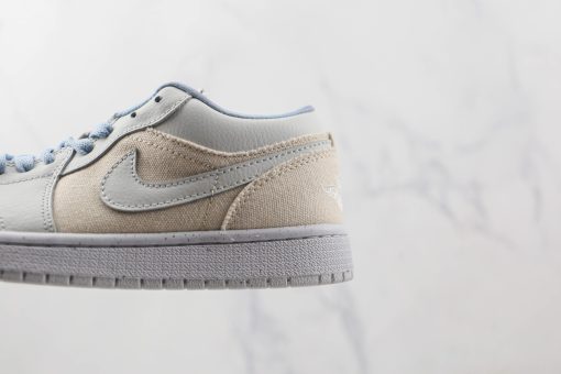 Nike  Air Jordan 1 Low Canvas Grey Cream - Image 5