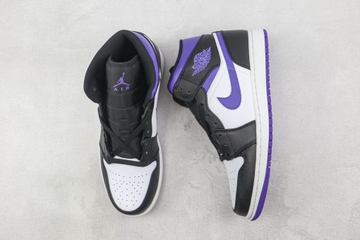 Nike Air Jordan 1 Mid White Black Purple