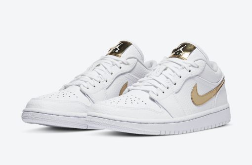 Nike Air Jordan 1 Low White Metallic Gold (W)