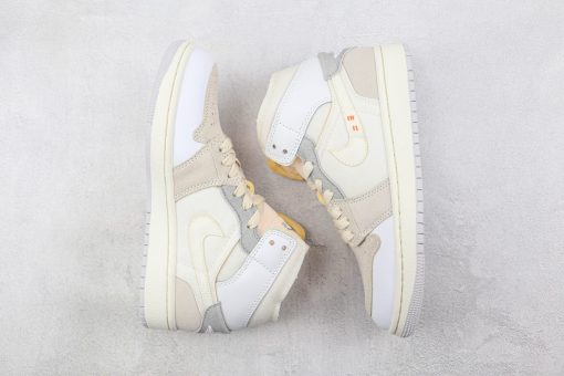 Nike Air Jordan 1 Mid SE Craft Inside Out White Grey