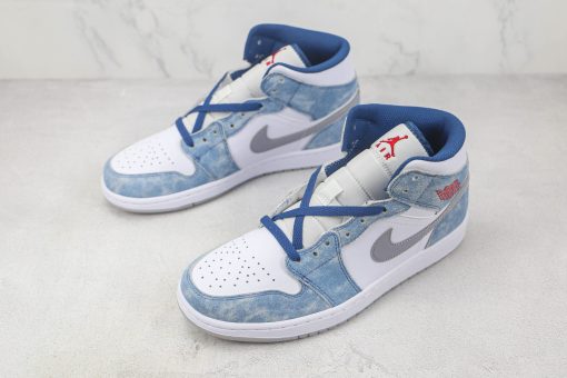 Nike Air Jordan 1 Mid French Blue Fire Red