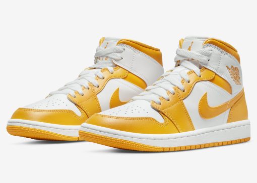 Nike Air Jordan 1 Mid White University Gold (W) - Image 2