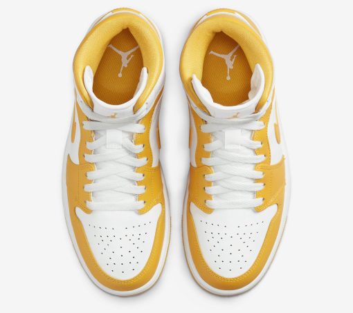 Nike Air Jordan 1 Mid White University Gold (W) - Image 4