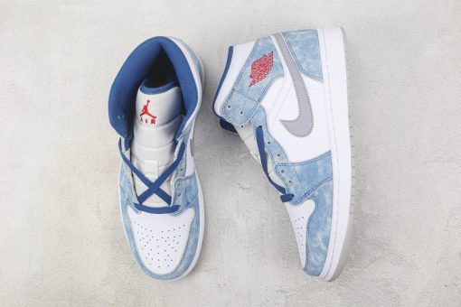 Nike Air Jordan 1 Mid French Blue Fire Red