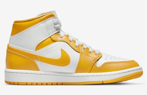 Nike Air Jordan 1 Mid White University Gold (W) - Image 3