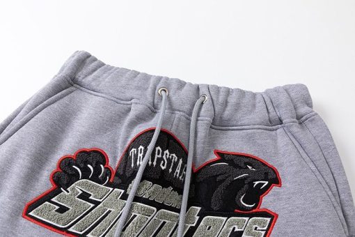 TRAPSTAR CHENILLE DECODED HOODED TRACKSUIT BLACK GREY