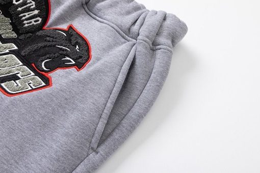 TRAPSTAR CHENILLE DECODED HOODED TRACKSUIT BLACK GREY