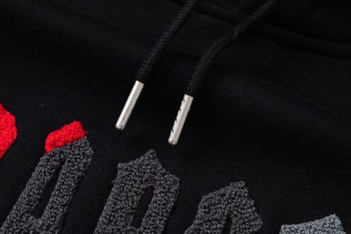 TRAPSTAR CHENILLE DECODED HOODED TRACKSUIT BLACK GREY - Image 6