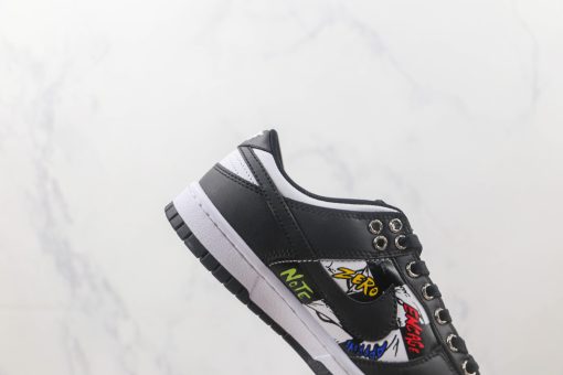 Nike Dunk Low Black Croxin grid graffiti