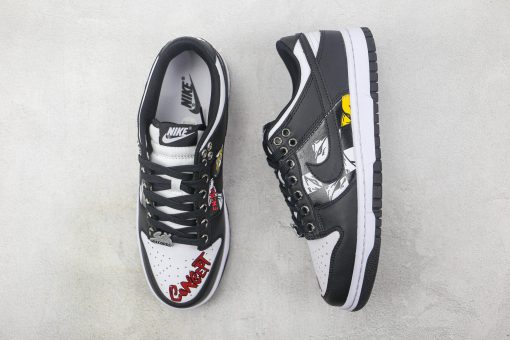 Nike Dunk Low Black Croxin grid graffiti