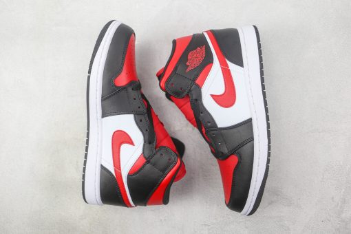 Jordan 1 Mid White Black Red