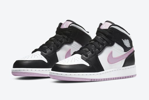 Nike Air Jordan 1 Mid White Black Light Arctic Pink